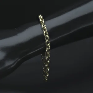 9ct Yellow Gold Belcher Bracelet 8″ 6mm