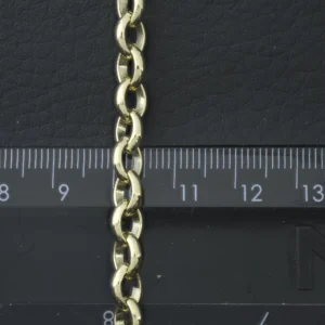 9ct Yellow Gold Belcher Bracelet 8″ 6mm