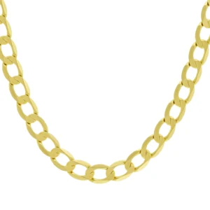 9ct Yellow Gold Curb Chain 21″ 7.5mm