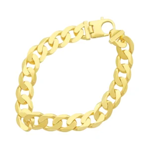 9ct Yellow Gold Curb Bracelet 8.5″ 11mm