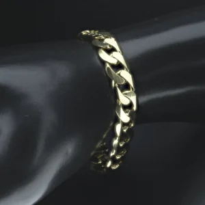 9ct Yellow Gold Curb Bracelet 8.5″ 11mm