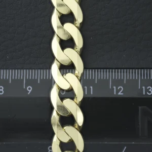 9ct Yellow Gold Curb Bracelet 8.5″ 11mm