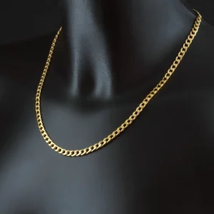 9ct Yellow Gold Curb Chain 18″ 4.5mm