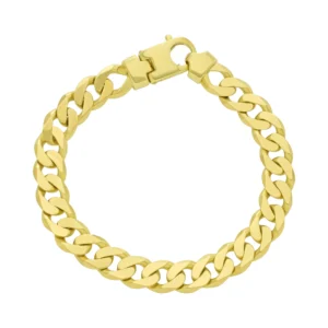 9ct Yellow Gold Curb Bracelet 8″ 9.5mm