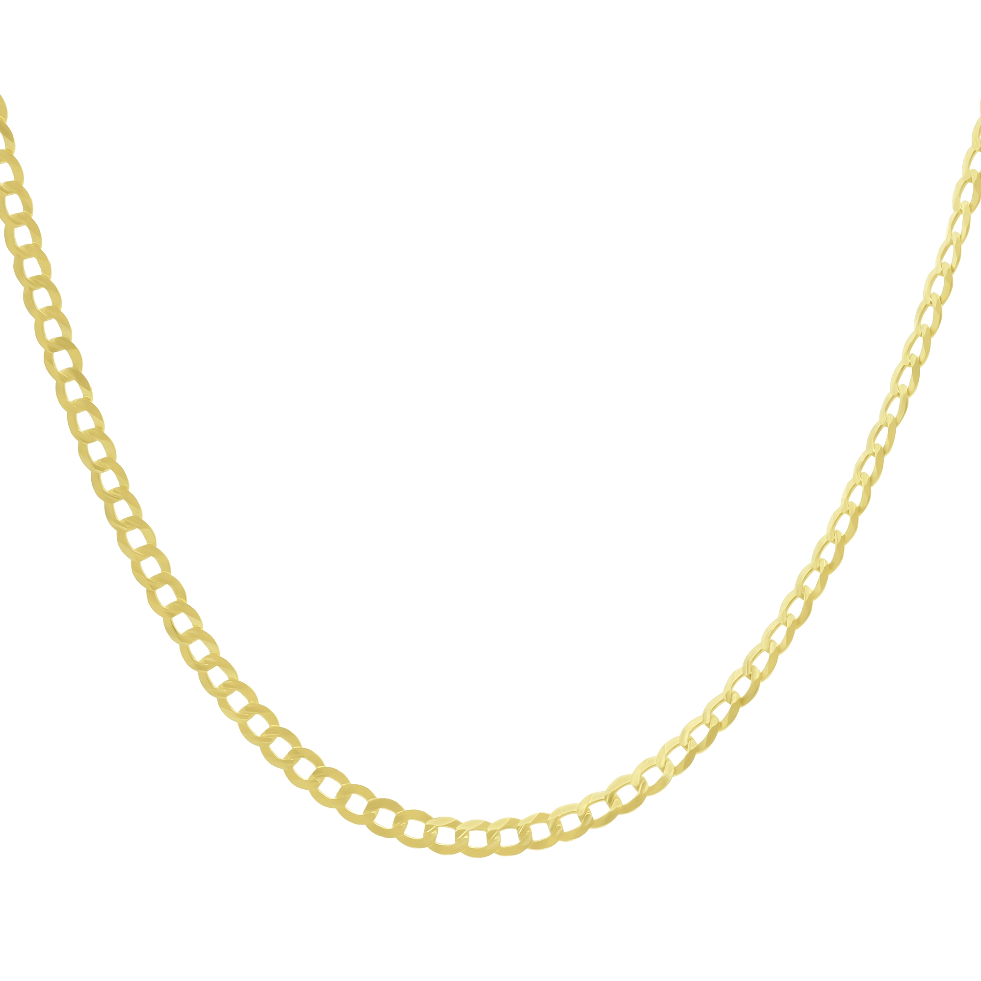 9ct Yellow Gold Curb Chain 18″ 3.5mm