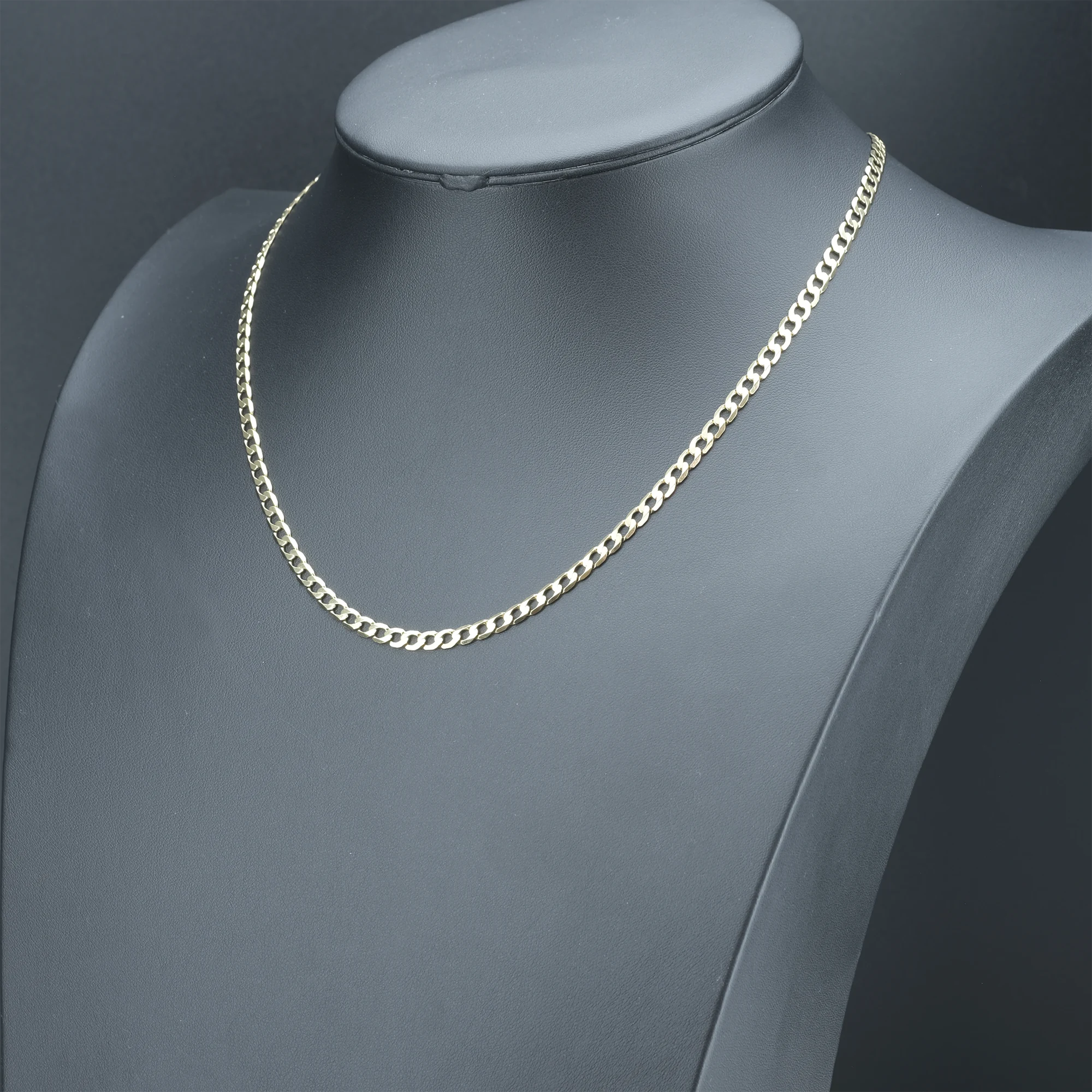 9ct Yellow Gold Curb Chain 21″ 4.5mm - Image 2