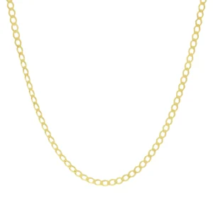 9ct Yellow Gold Curb Chain 18″ 3mm