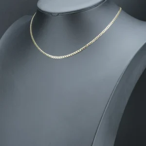 9ct Yellow Gold Curb Chain 18″ 3mm