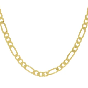 9ct Yellow Gold Figaro Chain 24.5″ 6mm