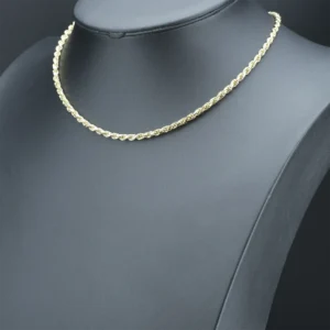9ct Yellow Gold Rope Chain 18″ 4mm