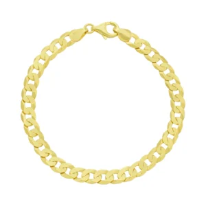 9ct Yellow Gold Curb Bracelet 8” 6.5mm