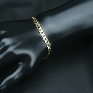 9ct Yellow Gold Curb Bracelet 8” 6.5mm
