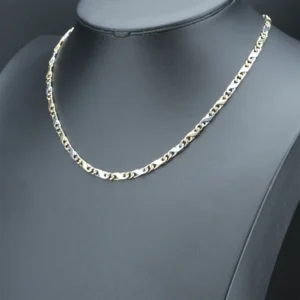 9ct Tri-Colour Gold Fancy Link Chain 20.5″ 4.5mm
