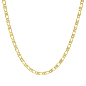 9ct Yellow Gold Fancy Link Chain 17.5″ 4mm