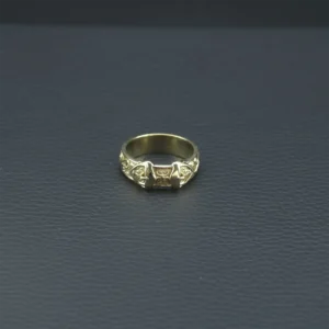 9ct Yellow Gold Double Buckle Ring