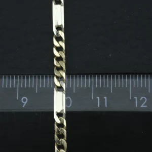 9ct Yellow & White Gold Fancy Figaro Bracelet 6.5″ 3mm