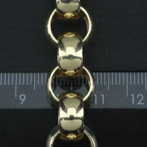 9ct Yellow Gold Belcher Bracelet 9″ 13.5mm