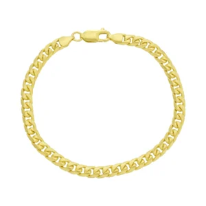 9ct Yellow Gold Curb Bracelet 8″ 5mm