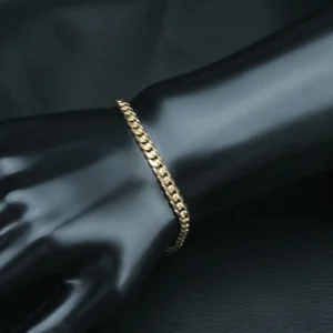 9ct Yellow Gold Curb Bracelet 8″ 5mm