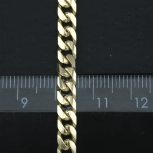 9ct Yellow Gold Curb Bracelet 8″ 5mm
