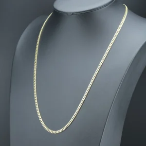 9ct Yellow Gold Curb Chain 27.5″ 4.5mm