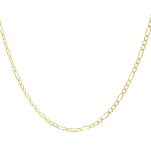 9ct Yellow Gold Figaro Chain 18″ 3mm