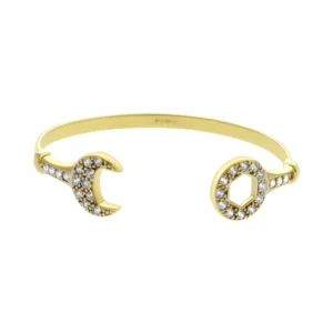 9ct Yellow Gold Children’s Gemstone Spanner Bangle