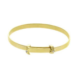 9ct Yellow Gold Diamond Children’s Expandable Bangle