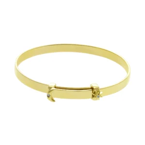 9ct Yellow Gold Diamond Children’s Expandable Bangle