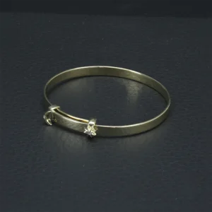 9ct Yellow Gold Diamond Children’s Expandable Bangle