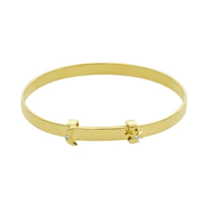 9ct Yellow Gold Diamond Children’s Expandable Bangle