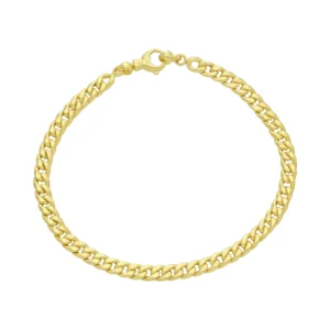 14ct Yellow Gold Curb Bracelet 8″ 4.5mm