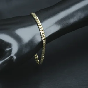 14ct Yellow Gold Curb Bracelet 8″ 4.5mm