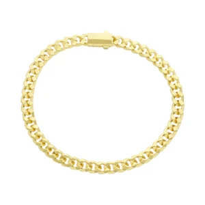 9ct Yellow Gold Cuban Bracelet 7.5″ 5mm