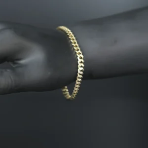14ct Yellow Gold Cuban Bracelet 7.5″ 5mm