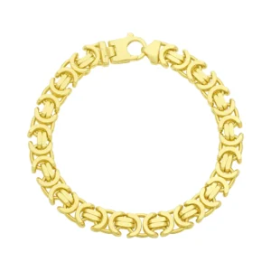 18ct Yellow Gold Byzantine Bracelet 8.5″ 9.5mm