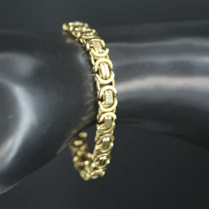 18ct Yellow Gold Byzantine Bracelet 8.5″ 9.5mm