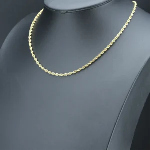 18ct Yellow Gold Rope Chain 20″ 3.5mm