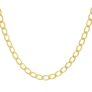 18ct Yellow Gold Curb Chain 18″ 5mm