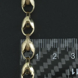 9ct Yellow Gold Tulip Bracelet 7″ 7mm