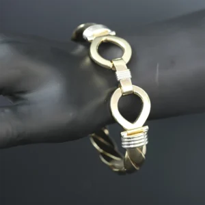 9ct Yellow Gold Twist Double Loop Bangle