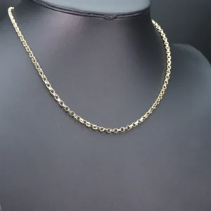 9ct Yellow Gold Belcher Chain 20″ 3.5mm
