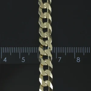 9ct Yellow Gold Curb Chain 20″ 7.5mm