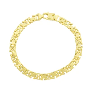 9ct Yellow Gold Byzantine Bracelet 8.5″ 7mm