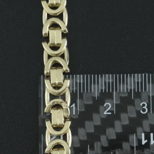 9ct Yellow Gold Byzantine Bracelet 8.5″ 7mm