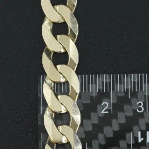 9ct Yellow Gold Curb Bracelet 7.5″ 10.5mm