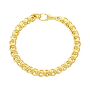 9ct Yellow Gold Roller Ball Bracelet 7.5″ 7mm