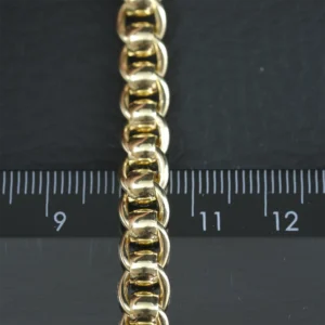 9ct Yellow Gold Roller Ball Bracelet 7.5″ 7mm