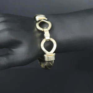 9ct Yellow Gold Twist Double Loop Bangle