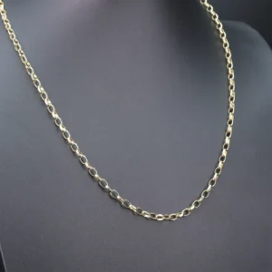9ct Yellow Gold Belcher Chain 24.5″ 4mm